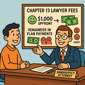 Chapter 13 legal fees as little as $1000 to file